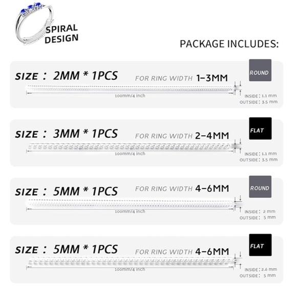 Ring size adjuster for large rings 3 different types in this kit - Picture 4 of 4